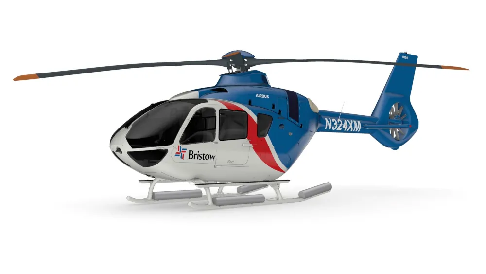 Śmigłowiec H135 w barwach Bristow - Grafika: Airbus Helicopters