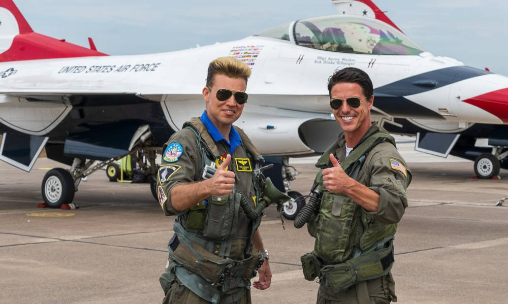 Iceman (Brian Ernst) and Maverick (Jerome LeBlanc)