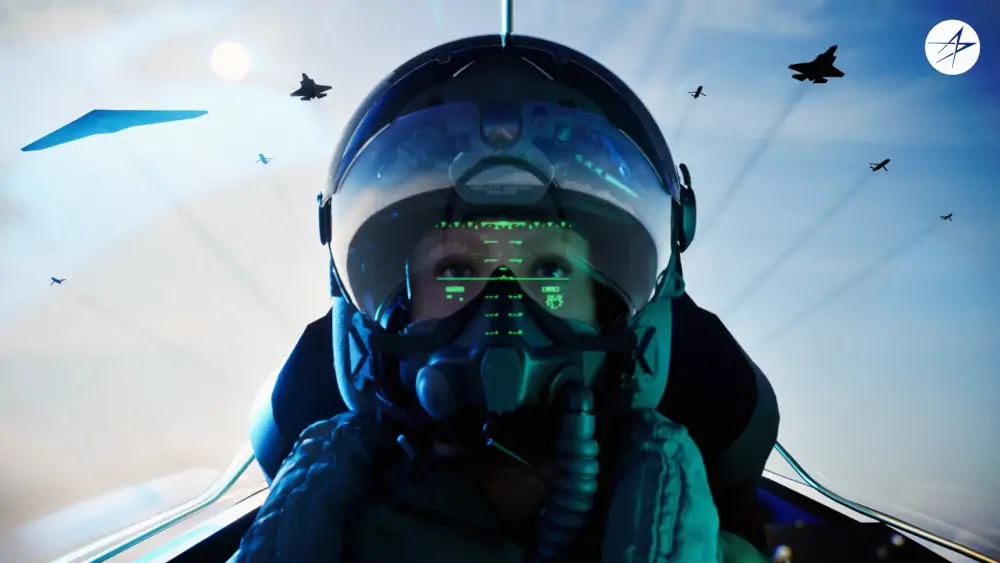 Pilot F-35 w towarzystwie bezzałogowców