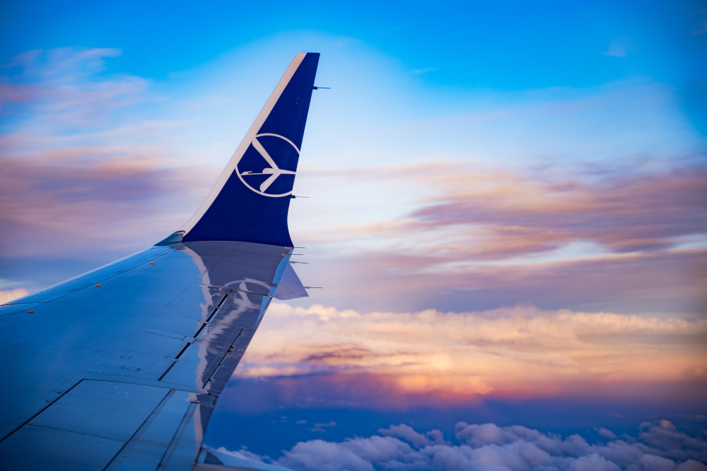 Winglet na skrzydle samolotu PLL LOT