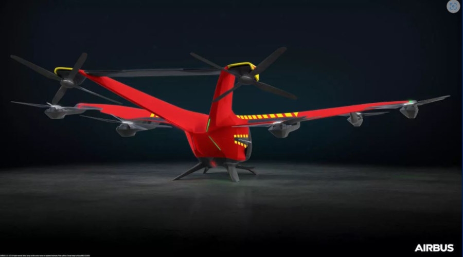 CityAirbus NextGen to prototyp statku powietrznego pionowego startu i lądowania, będącego stałopłatem z motylkowym usterzeniem pionowym (V-shape) i  rozproszonym systemem napędowym złożonym z 8 napędzanych elektrycznie śmigieł. Powstaje do latania na dystansie do 80 km z prędkością przelotową 120 km/h, dzięki czemu ma doskonale nadawać się do różnych zadań w miastach. - Grafika: Airbus